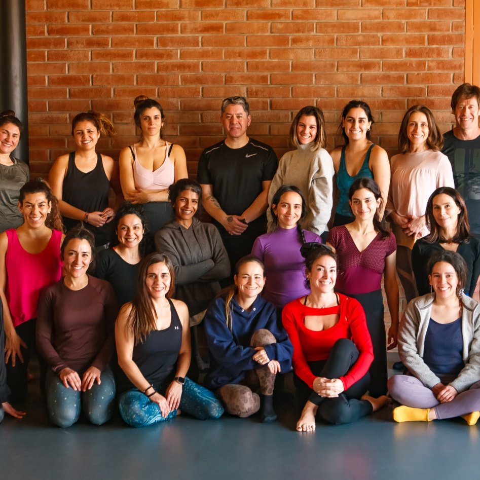 Grupo de participantes del workshop de yoga 2024 en Santiago de Chile